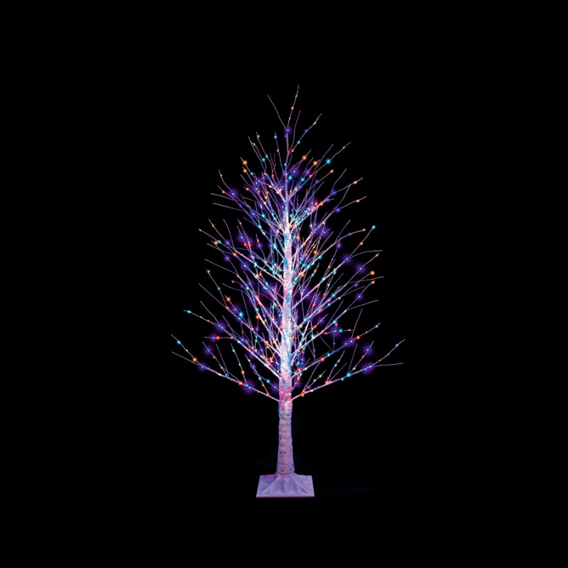  1.5M BIRCH TREE WITH 560 LED RAINBOW TWINKLE