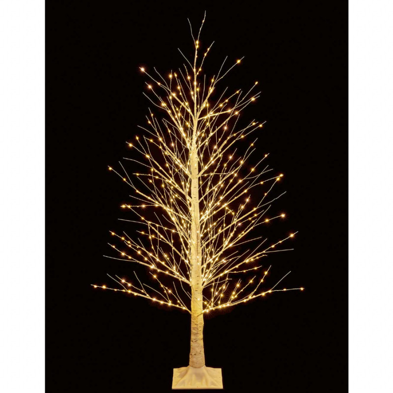  1.2M BIRCH TREE WITH 300 LED WARM WHITE TWINKLE