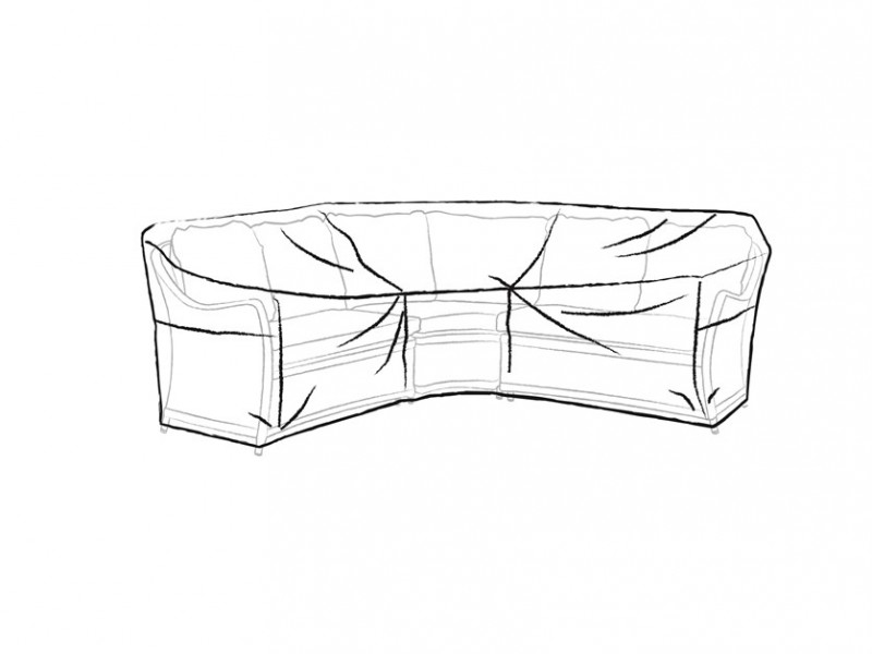 Rattan Curved Corner Sofa Cover photo