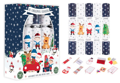 RSW International 10 FAMILY SANTA & FRIENDS 12" CRACKERS