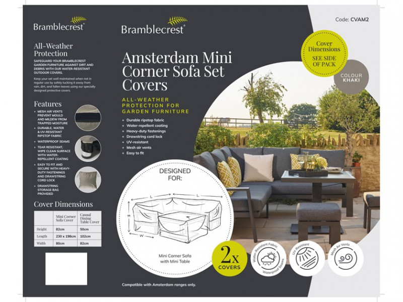 Bramblecrest Amsterdam Mini Sofa Set Covers
