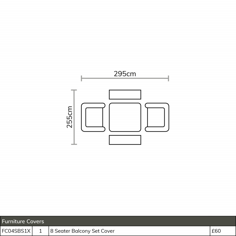 Bramblecrest Tetbury 8 Seater Balcony Set photo