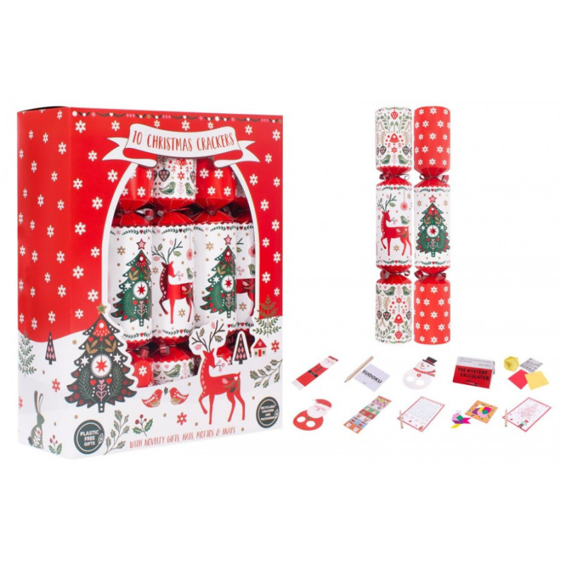 Leisuregrow RSW CHRISTMAS 10 SCANDI FAMILY 12" CRACKERS