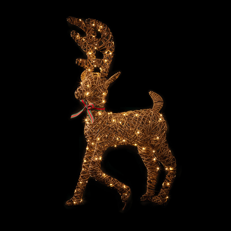  1.05M M-A BO OUTDOOR WALKING REINDEER 120 WARM WHITE LED