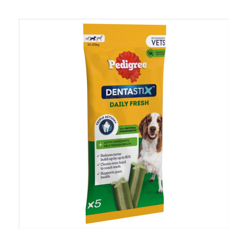 PEDIGREE® DENTASTIX™ Fresh Daily Dental Chews Medium Dog 128g