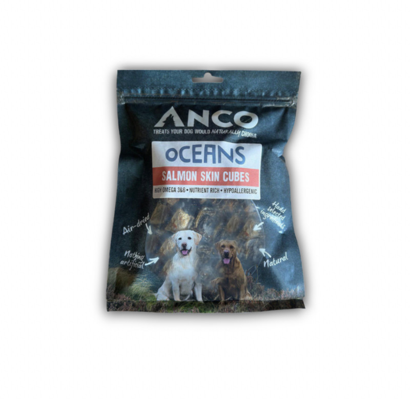 Anco Oceans Salmon Skin Cubes 100g