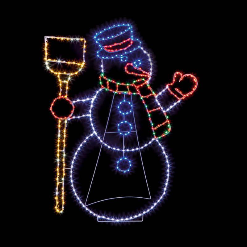  1MX79CM TWINKLING FLEXIBRIGHT SNOWMAN 285 MULTI LED