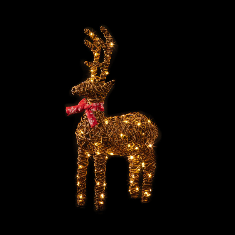  60CM M-A BO OUTDOOR STANDING REINDEER 80 WARM WHITE LED