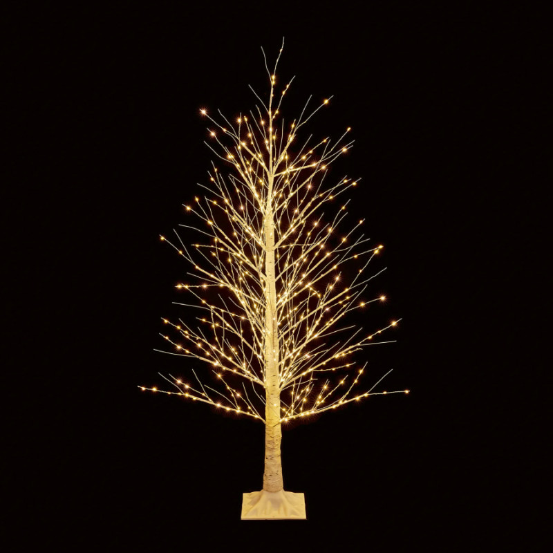  1.8M BIRCH TREE WITH 1100 LED WARM WHITE TWINKLE