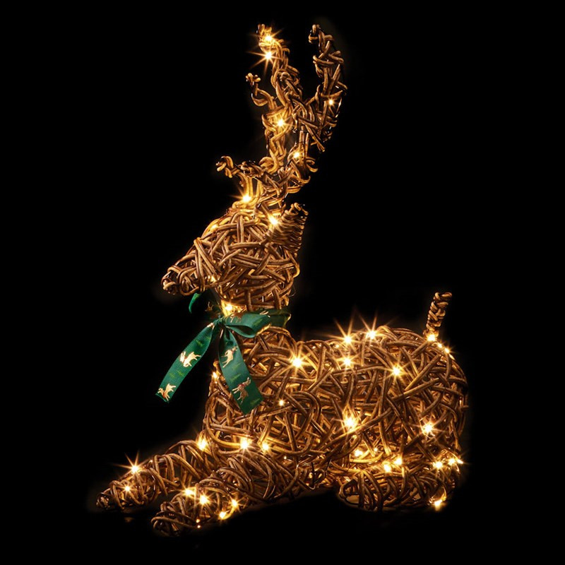  47CM M-A BO OUTDOOR LYING REINDEER 80 WARM WHITE LED